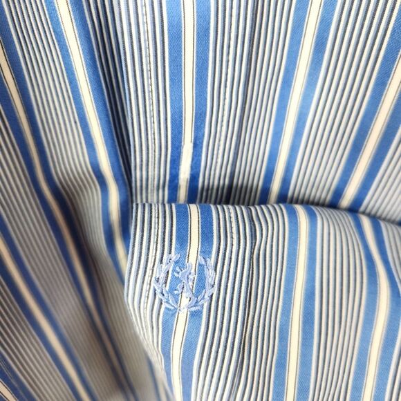 Bugatchi Uomo Mens Long Sleeve Vertical Striped Button Down Shirt Size XXL - Picture 6 of 8